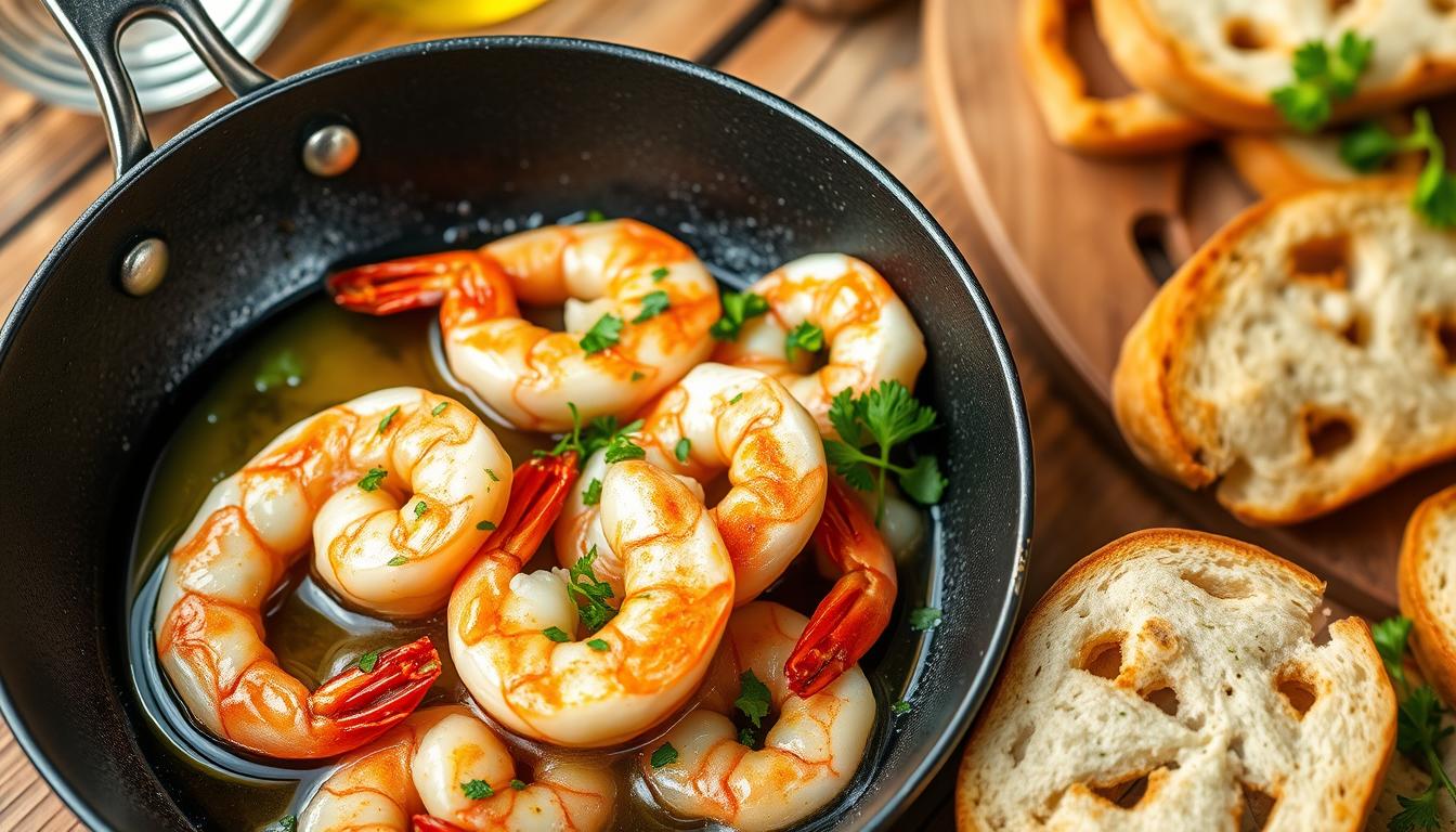 Hawaiian garlic shrimp glistening with butter and garlic sauce, a classic North Shore dish that comes alive when cooked at high heat in a well-seasoned wok